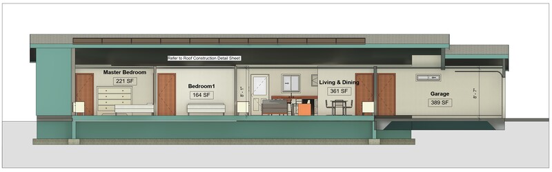 3 Bedroom Longitudunal Section IV home, 1920 square feet, including double garage