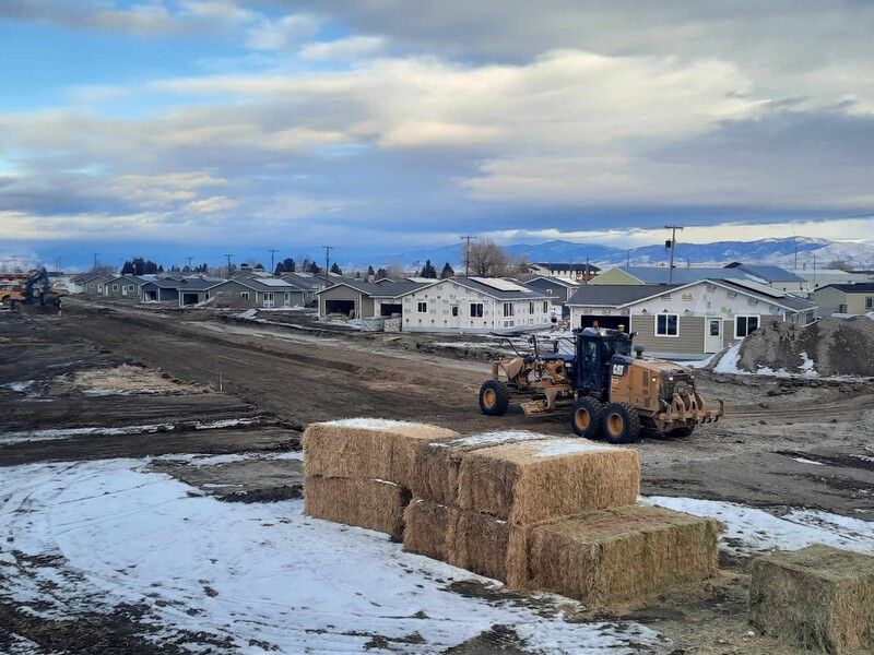 Blacktail Solar Homes Subdivision view looking west