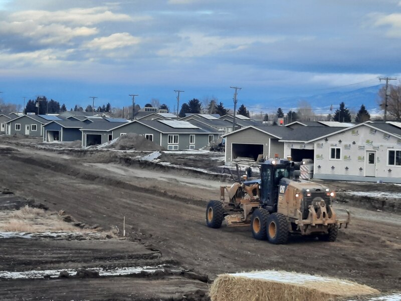 Blacktail Solar Homes Subdivision view looking west