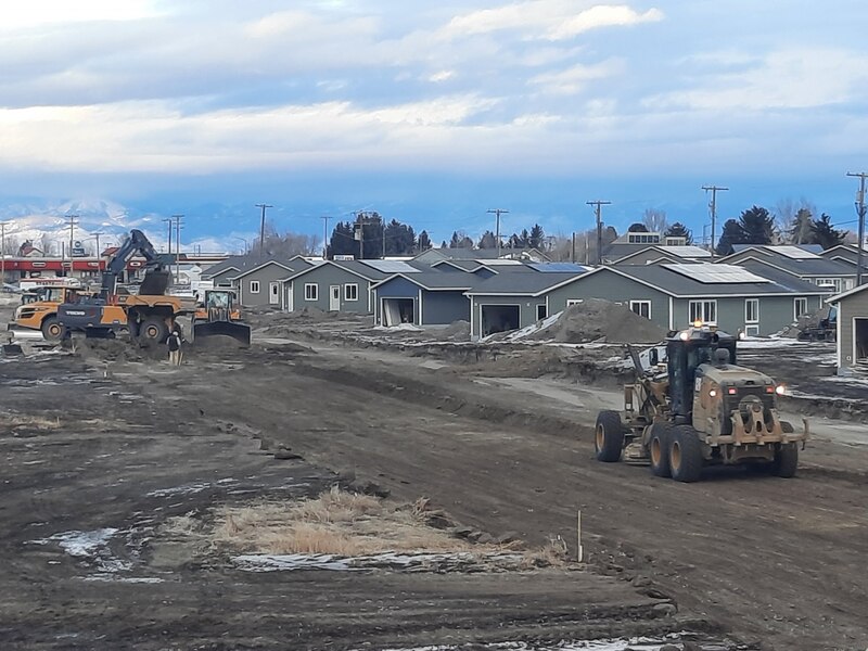 Blacktail Solar Homes Subdivision view looking west