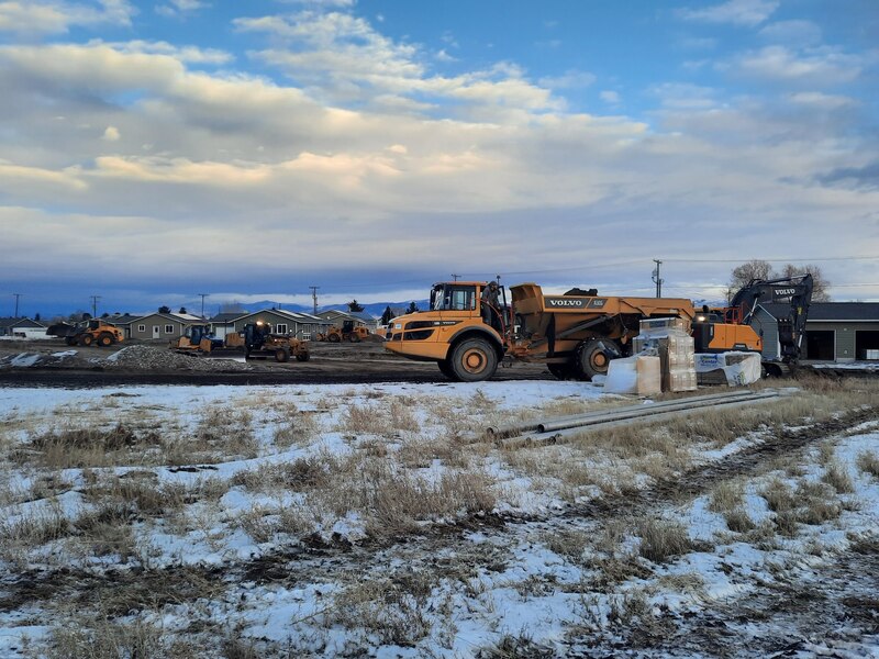 Blacktail Solar Homes Subdivision view looking west