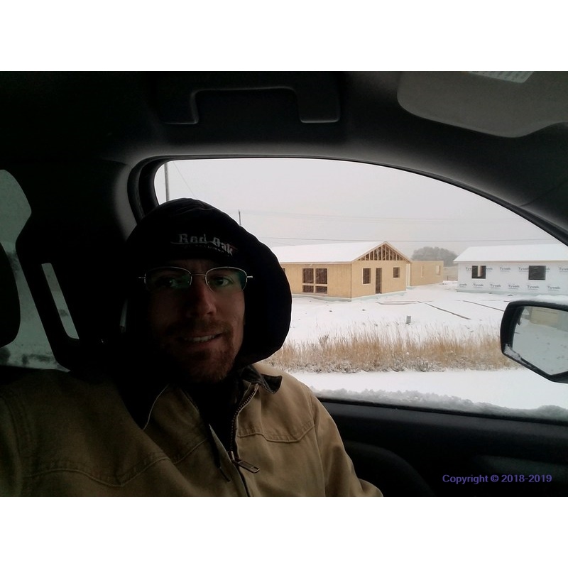 Building site - 13 October, first 2018 snow
